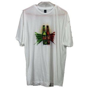 Dos Equis Cerveza Beer T Shirt size XL Lager Especial Ambar White Front Graphic